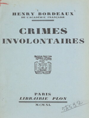 cover image of Crimes involontaires